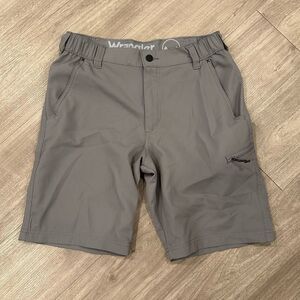 Wrangler Tactical Flat Front Athletic Workout Loose Fit Zip Mid Length Short